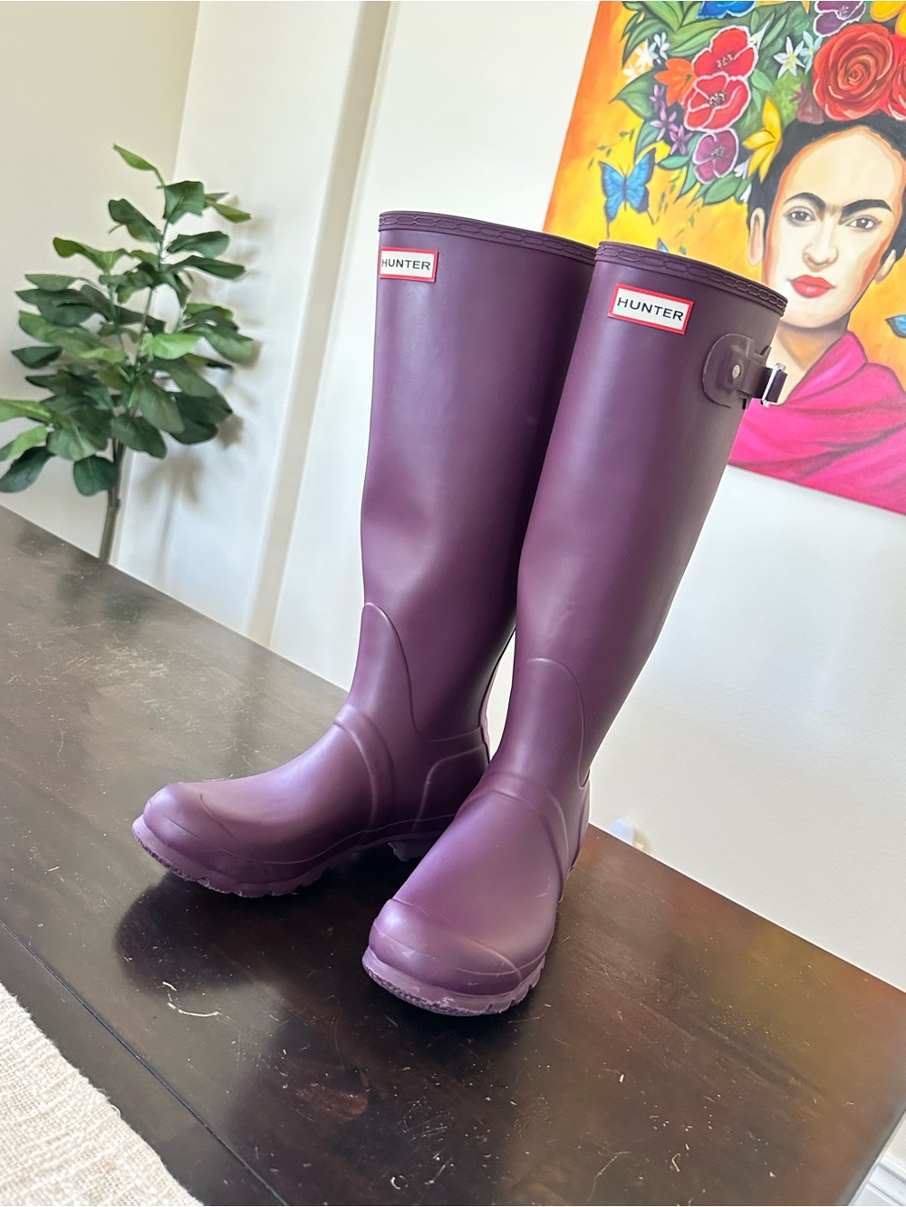 Hunter Purple Tall Rain Boots
